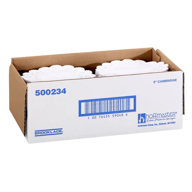 Cambridge Doily 5 IN Paper White Lace Round 1000/Box