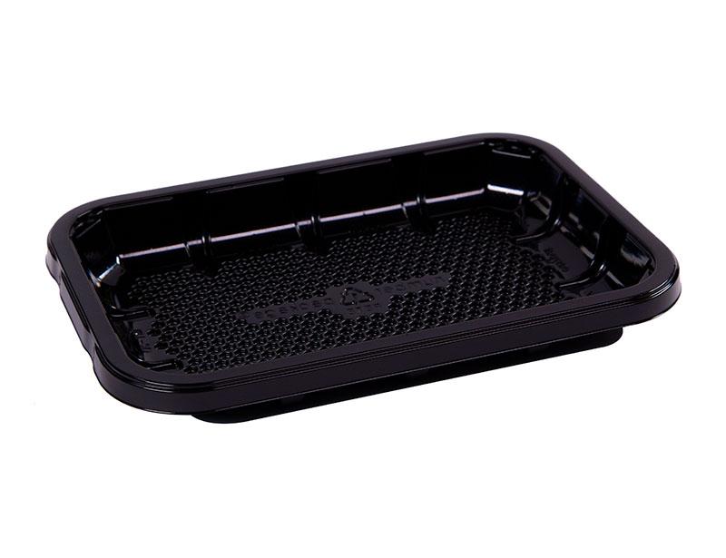 EZ-Tray Meat Tray 8.25X5.25X1 IN APET Deep Black Rectangle Honeycomb 300/Case
