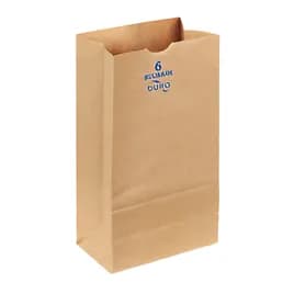 Bag 11X6X3.5 IN 6 LB Virgin Paper 52# Extra Heavy Kraft With Self-Opening (SOS) Closure 400/Bundle