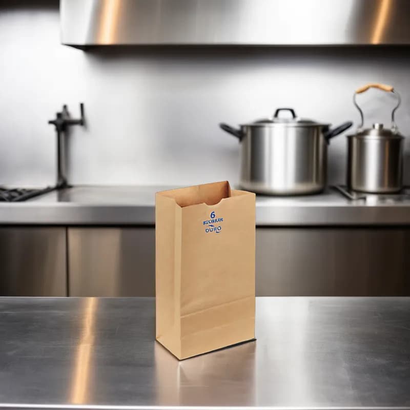 Bag 11X6X3.5 IN 6 LB Virgin Paper 52# Extra Heavy Kraft With Self-Opening (SOS) Closure 400/Bundle