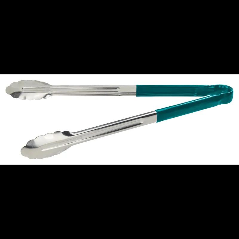Tongs 15.625X1.625 IN Stainless Steel Green Utility 1/Each