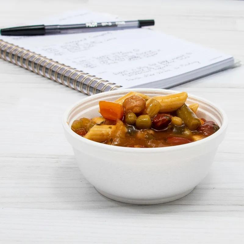 Dart® J Cup® Bowl 8 OZ EPS White Round Insulated 50 Count/Pack 20 Packs/Case 1000 Count/Case