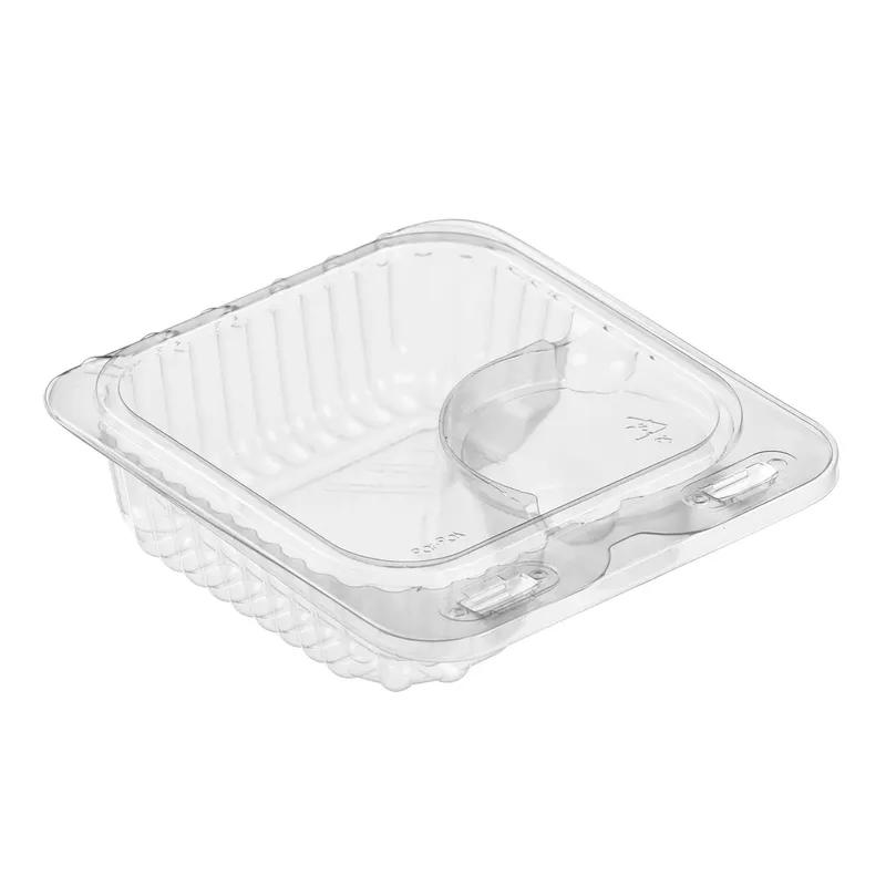 Polar Pak® Deli Container Base 5X5X1.5 IN 2 Compartment Plastic Square 500/Case