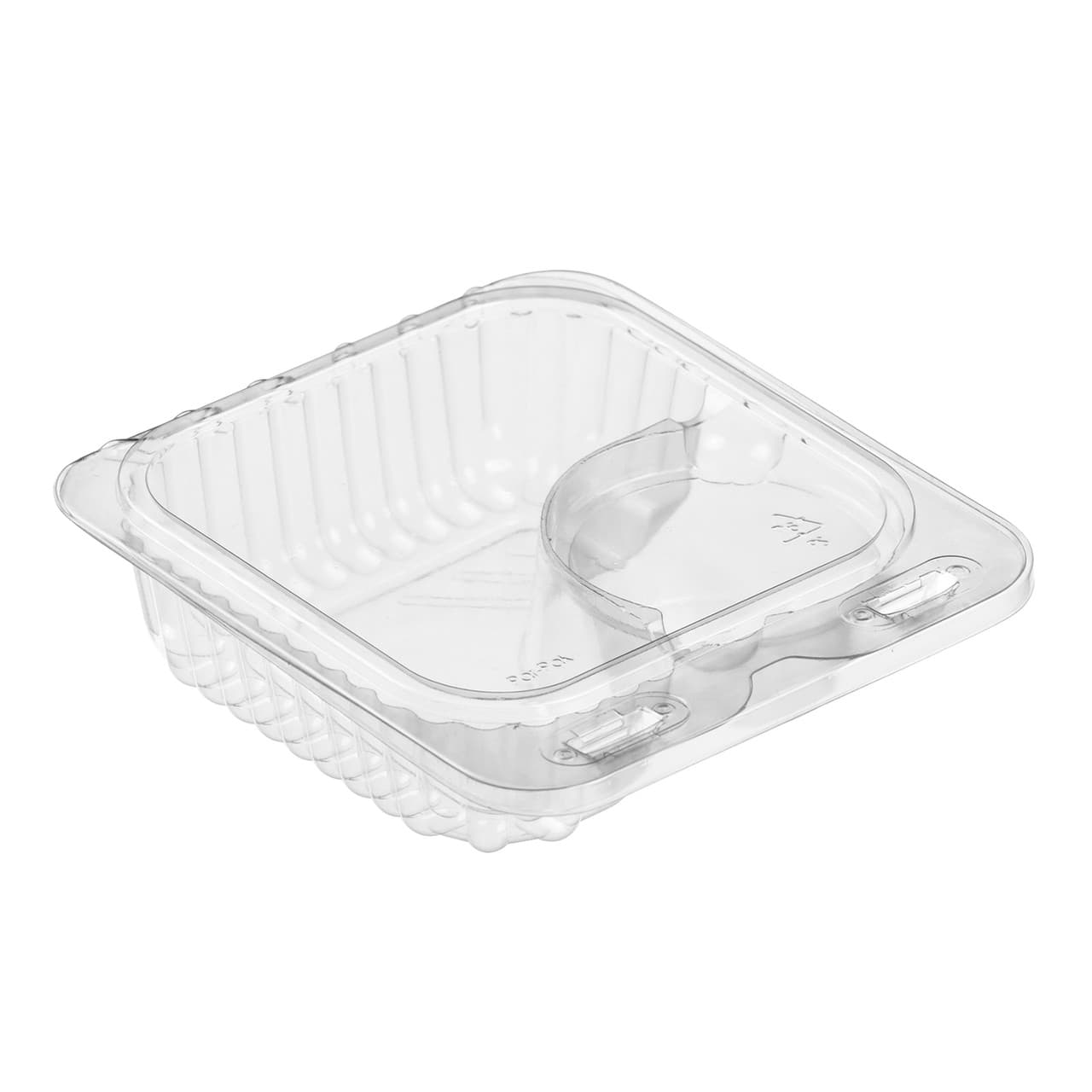 Polar Pak® Deli Container Base 5X5X1.5 IN 2 Compartment Plastic Square 500/Case