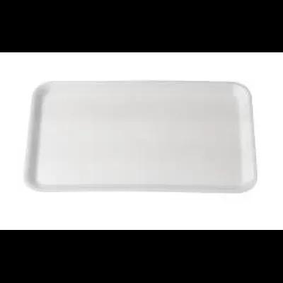 16S Meat Tray 12.25X7.25X0.5 IN Polystyrene Foam Shallow White Rectangle 250/Bundle