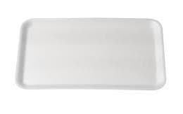 16S Meat Tray 12.25X7.25X0.5 IN Polystyrene Foam Shallow White Rectangle 250/Bundle