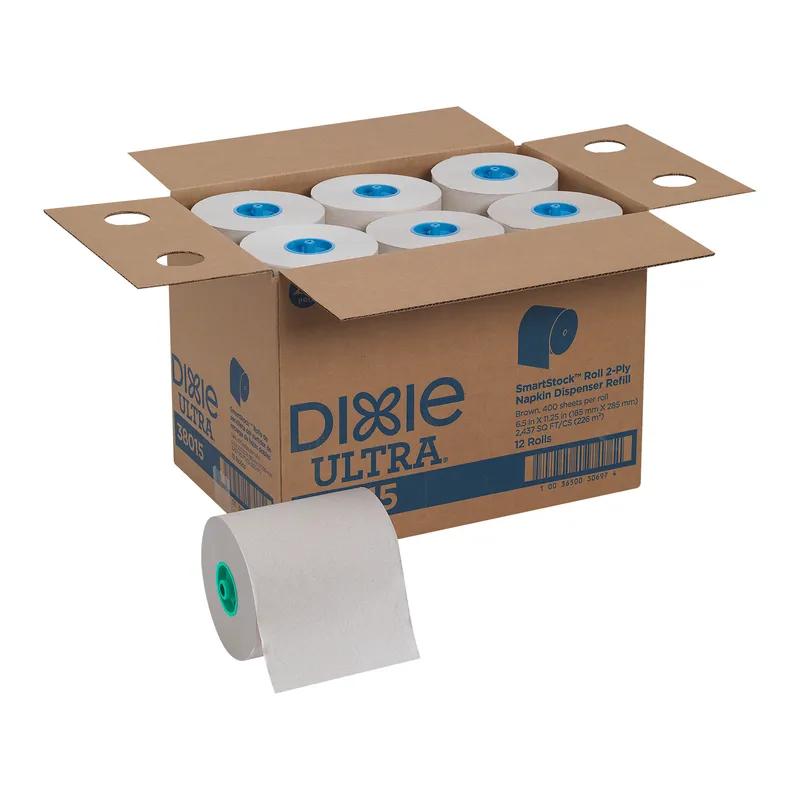 Dixie® Ultra SmartStock® Dispenser Napkins 11.25X6.5 IN Kraft Paper 2PLY Refill 400 Sheets/Roll 12 Rolls/Case 4800 Sheets/Case