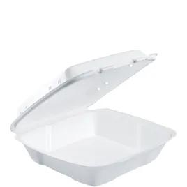 Dart® Take-Out Container Hinged 9.4X9.01X3.1 IN XPS White Insulated Convertible Vented 100 Count/Pack 2 Packs/Case