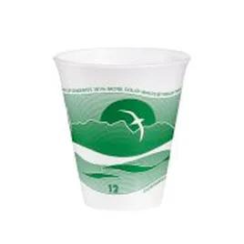 Dart® LX® Cup Insulated 12 OZ Polystyrene Foam Green Horizon 1000/Case