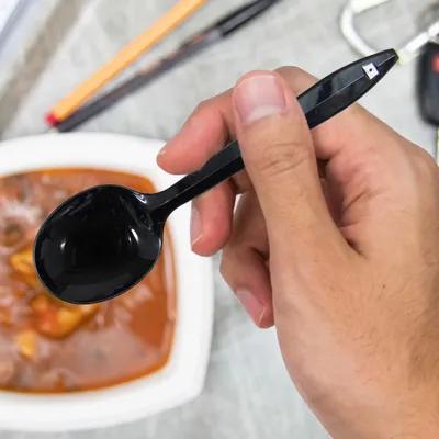 Dart® Style Select® Soup Spoon 5.6 IN PS Black Medium Weight 1000/Case