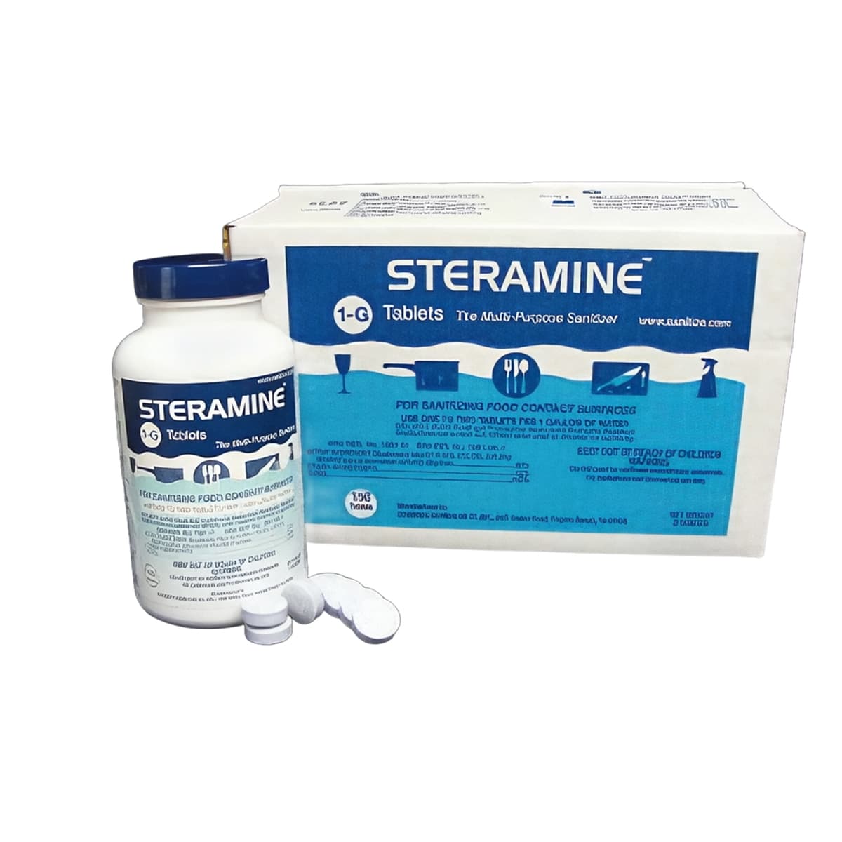 Steramine 1-G (Sanitabs) Sanitizer Tablet Quat 6/Case
