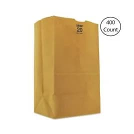 Bag 16X8.25X5.25 IN 20 LB Virgin Paper 57# Extra Heavy Kraft With Self-Opening (SOS) Closure 400/Bundle