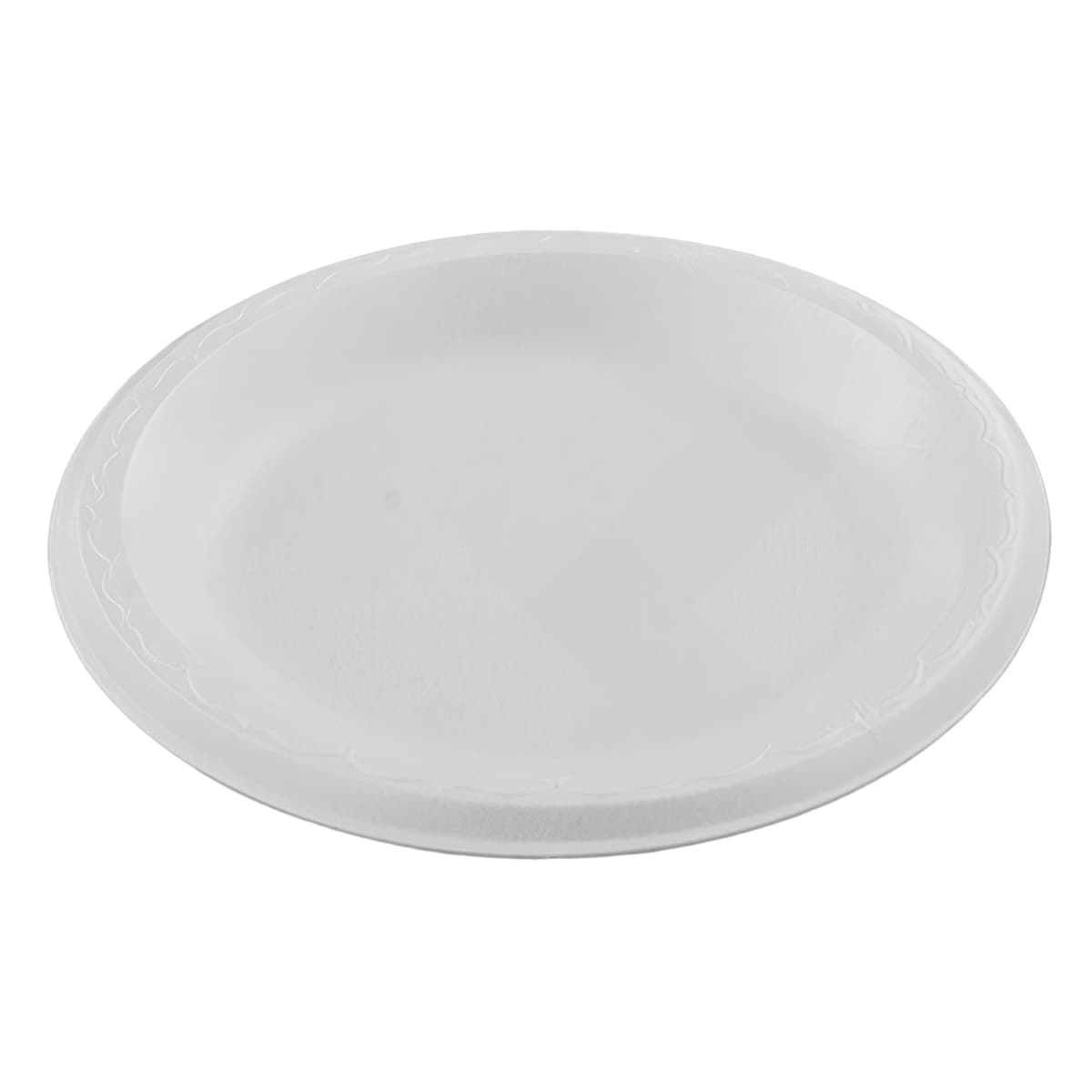 Plate 10.25 IN Polystyrene Foam White Laminated 500/Case