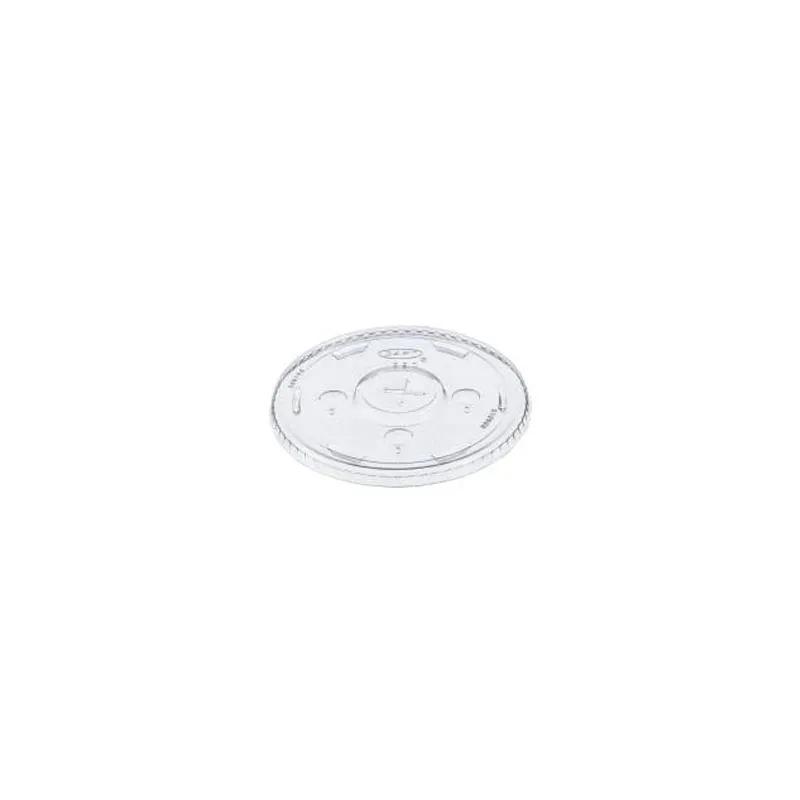 Dart® Lid Flat 0.4 IN PET Clear For Cold Cup Identification With Hole 1000/Case