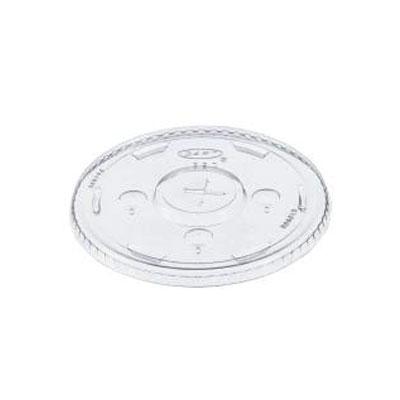 Dart® Lid Flat 0.4 IN PET Clear For Cold Cup Identification With Hole 1000/Case