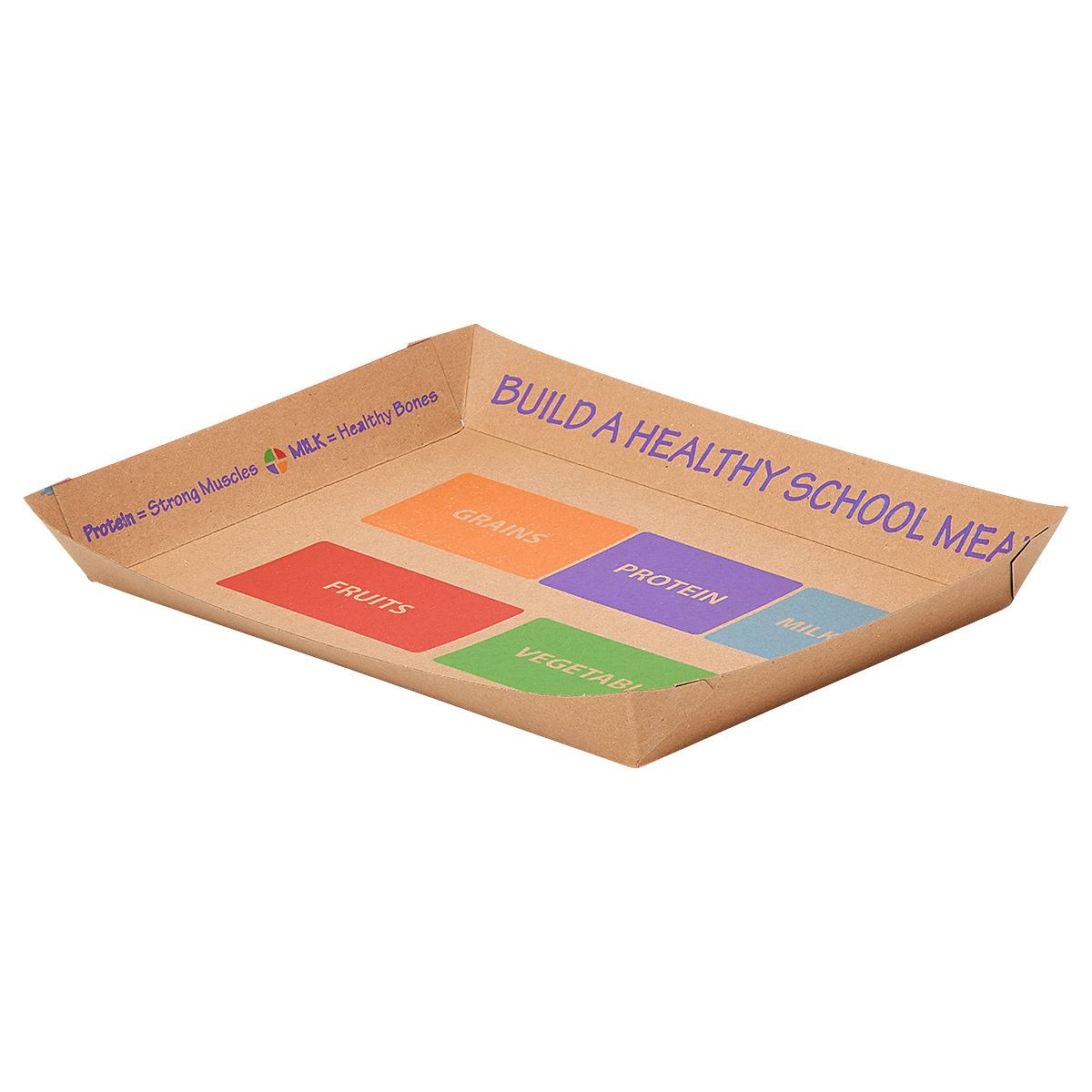 Cafeteria & School Lunch Tray 10.5X7.5X1.5 IN 3 Compartment Clear 275/Case