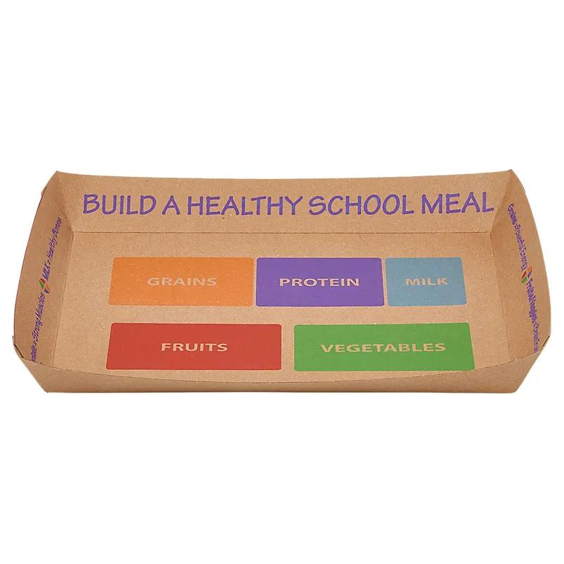 Cafeteria & School Lunch Tray 10.5X7.5X1.5 IN 3 Compartment Clear 275/Case