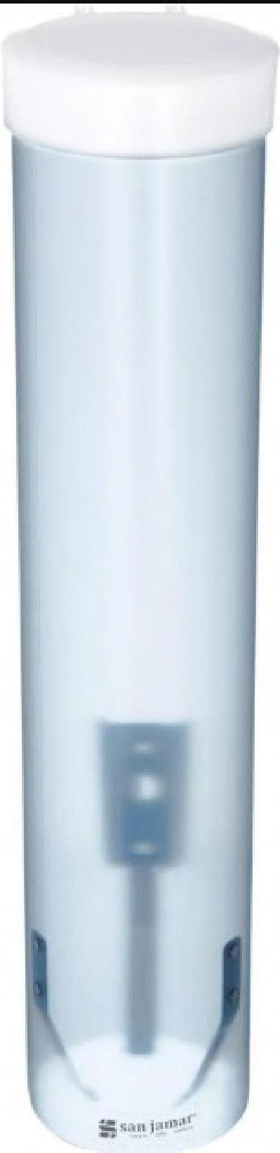 San Jamar Cup Dispenser 3.25X16 IN HIPS Frosted Blue Self-Adjusting 1/Case