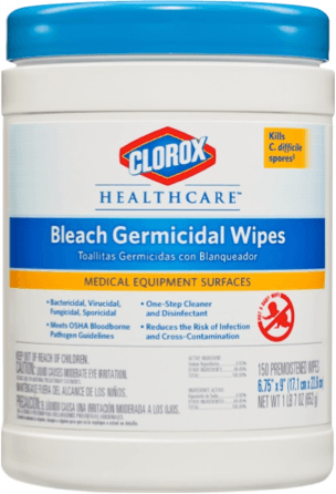 Clorox® Disinfectant 32 FLOZ Wipe Bleach 150/Case