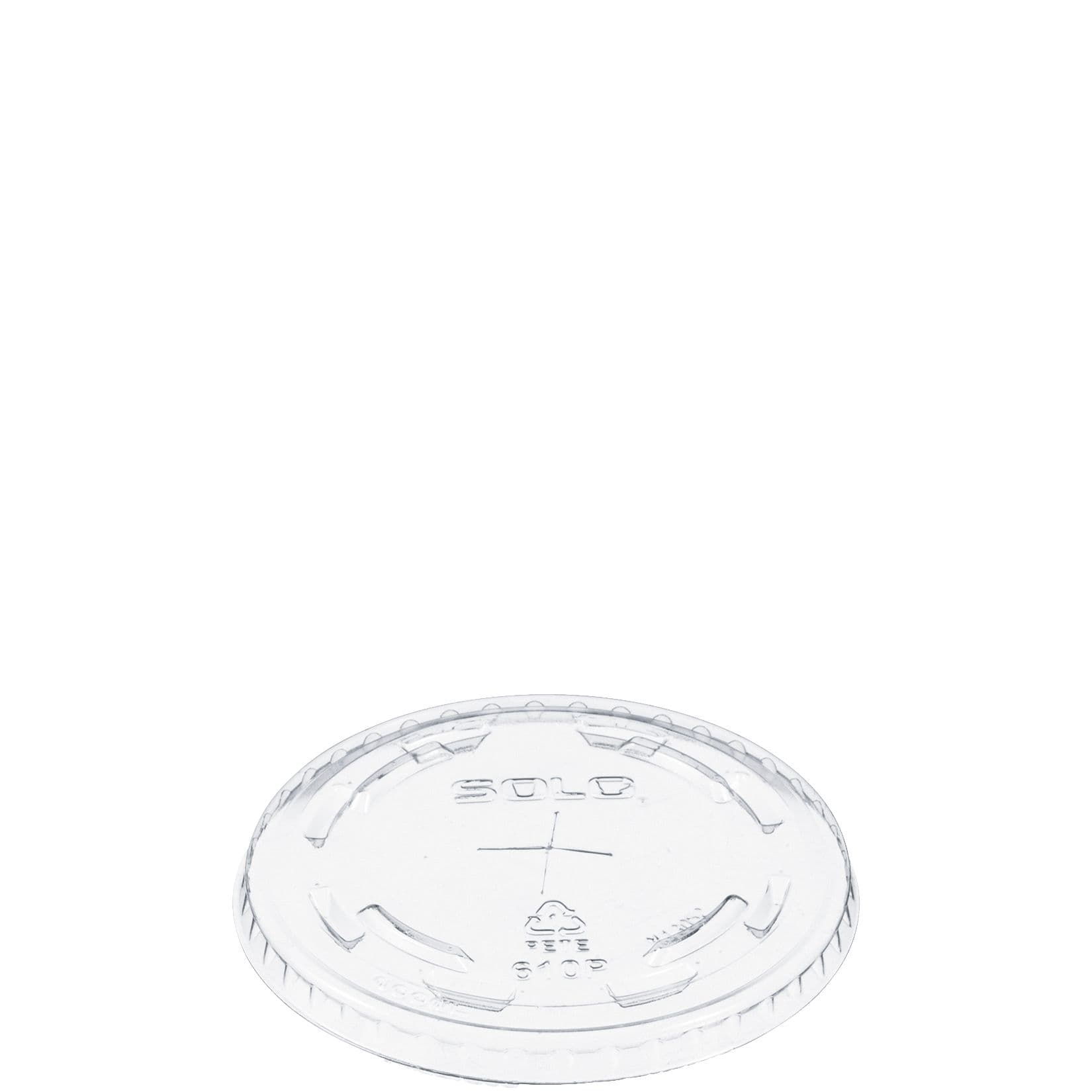 Dart® Lid Flat 3.2X0.35 IN PET Clear For 9-10 OZ Cold Cup With Hole Freezer Safe 100 Count/Pack 10 Packs/Case