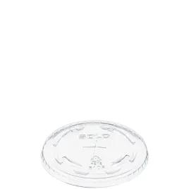 Dart® Lid Flat 3.2X0.35 IN PET Clear For 9-10 OZ Cold Cup With Hole Freezer Safe 100 Count/Pack 10 Packs/Case