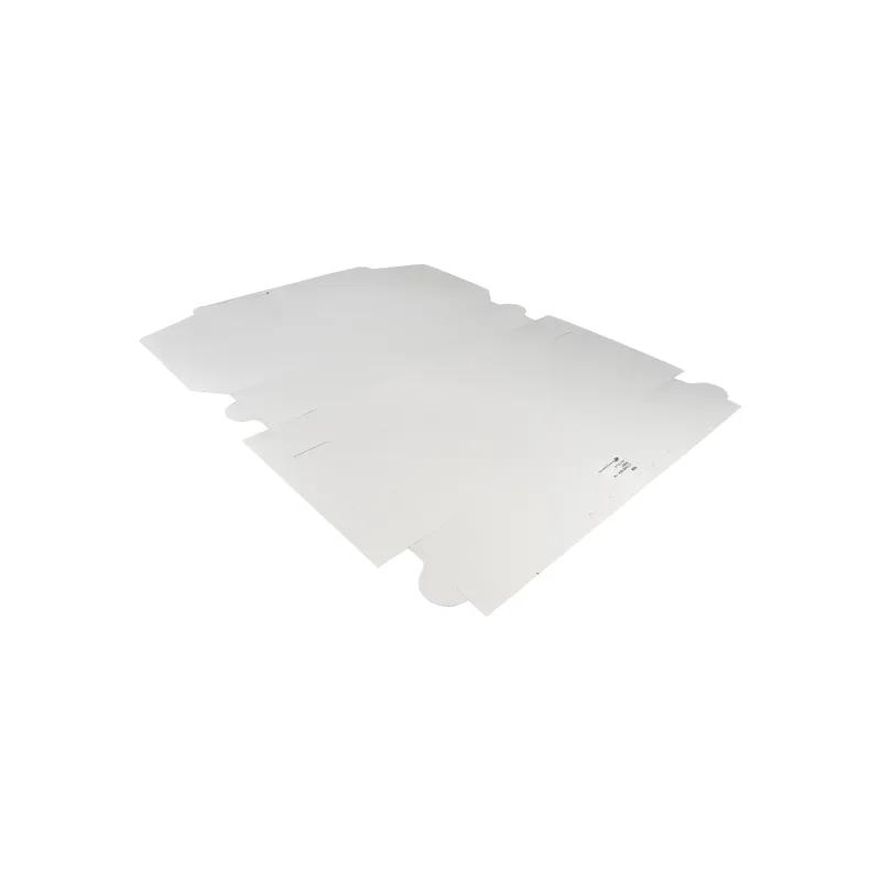 Cake Box 1/4 Size 14X10X4 IN Clay-Coated Kraft Board White Kraft Rectangle Lock Corner 100/Case