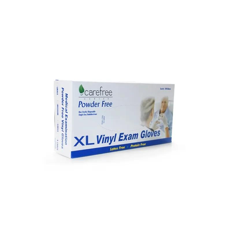 Examination Gloves XL Vinyl Disposable Powder-Free 100 Count/Pack 10 Packs/Case 1000 Count/Case
