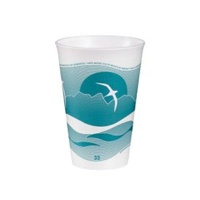 Dart® LX® Cup Insulated 32 OZ Polystyrene Foam Teal Horizon 500/Case