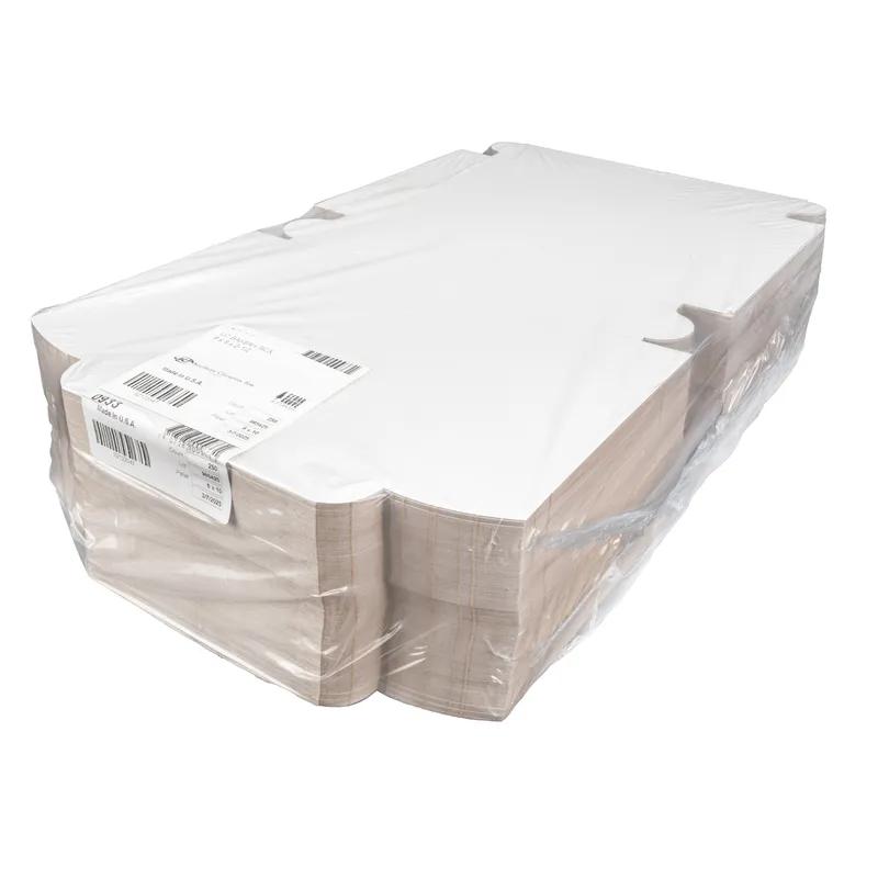 Bakery Box 8X8X2.5 IN Clay-Coated Kraft Board White Kraft Square Lock Corner Tuck Top 250/Bundle