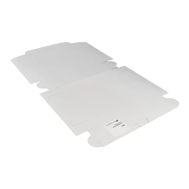 Bakery Box 8X8X2.5 IN Clay-Coated Kraft Board White Kraft Square Lock Corner Tuck Top 250/Bundle