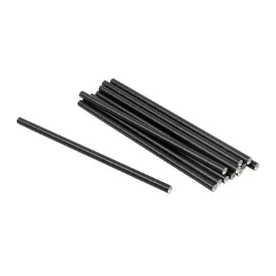 Jumbo Straw 0.197X5.75 IN Paper Black Unwrapped 500 Count/Pack 8 Packs/Case 4000 Count/Case