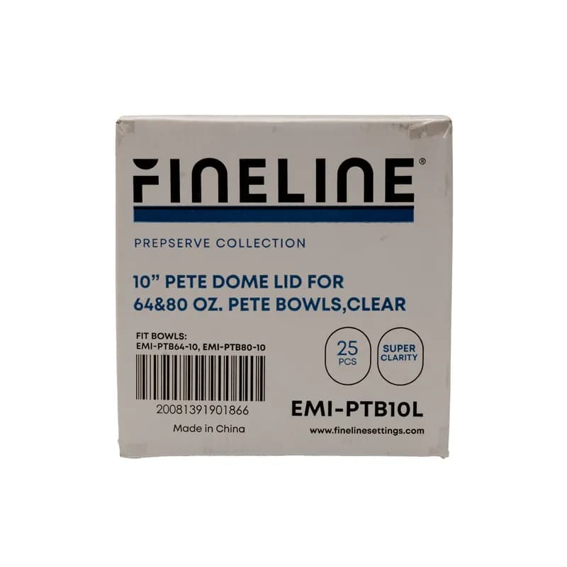 Lid 10 IN Plastic Clear For 64-80 OZ Bowl 25/Case