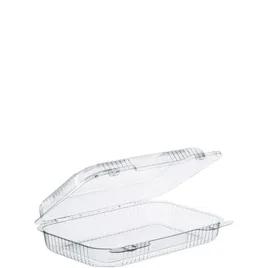 Dart® StayLock® Take-Out Container Hinged With Dome Lid 9.375X6.8X2.1 IN OPS Clear Oblong Bar Lock 125 Count/Pack 2 Packs/Case