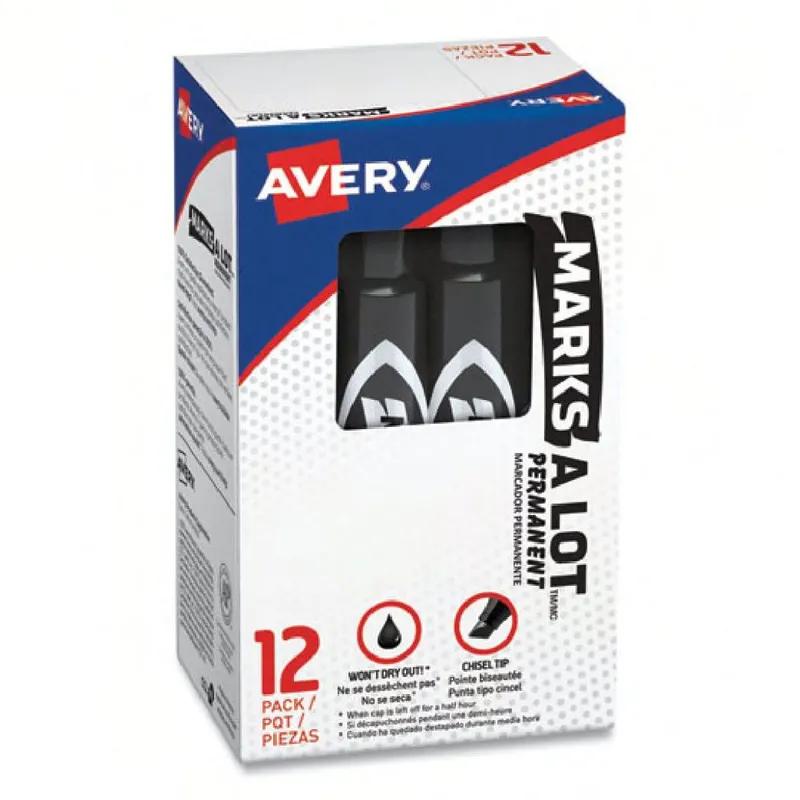 Avery® Marks-A-Lot Permanent Marker Black Broad Chisel Tip 1/Dozen