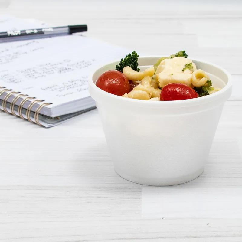 Dart® J Cup® Food Container Base 6 OZ EPS White Round Insulated 50 Count/Pack 20 Packs/Case 1000 Count/Case