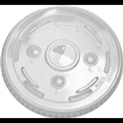Dart® Lid 3.748X0.369 IN PET Clear For 5-20 OZ Cold Cup Slotted Freezer Safe 100 Count/Pack 10 Packs/Case