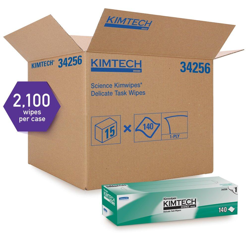 Kimtech™ Science Kimwipes Cleaning Wipe 14.43X16.4 IN Delicate Task 1 Tissue Paper White 144 Count/Pack 15 Packs/Case