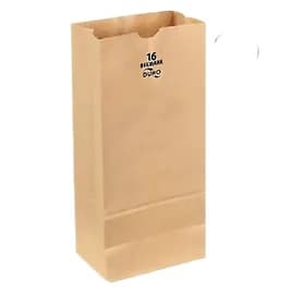 Bag 7.75X4.81X16 IN 16 LB Virgin Paper 57# Extra Heavy Kraft With Self-Opening (SOS) Closure 400/Bundle