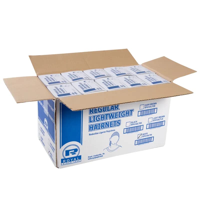 Hairnet White Light Weight 144 Count/Pack 20 Packs/Case 2880 Count/Case
