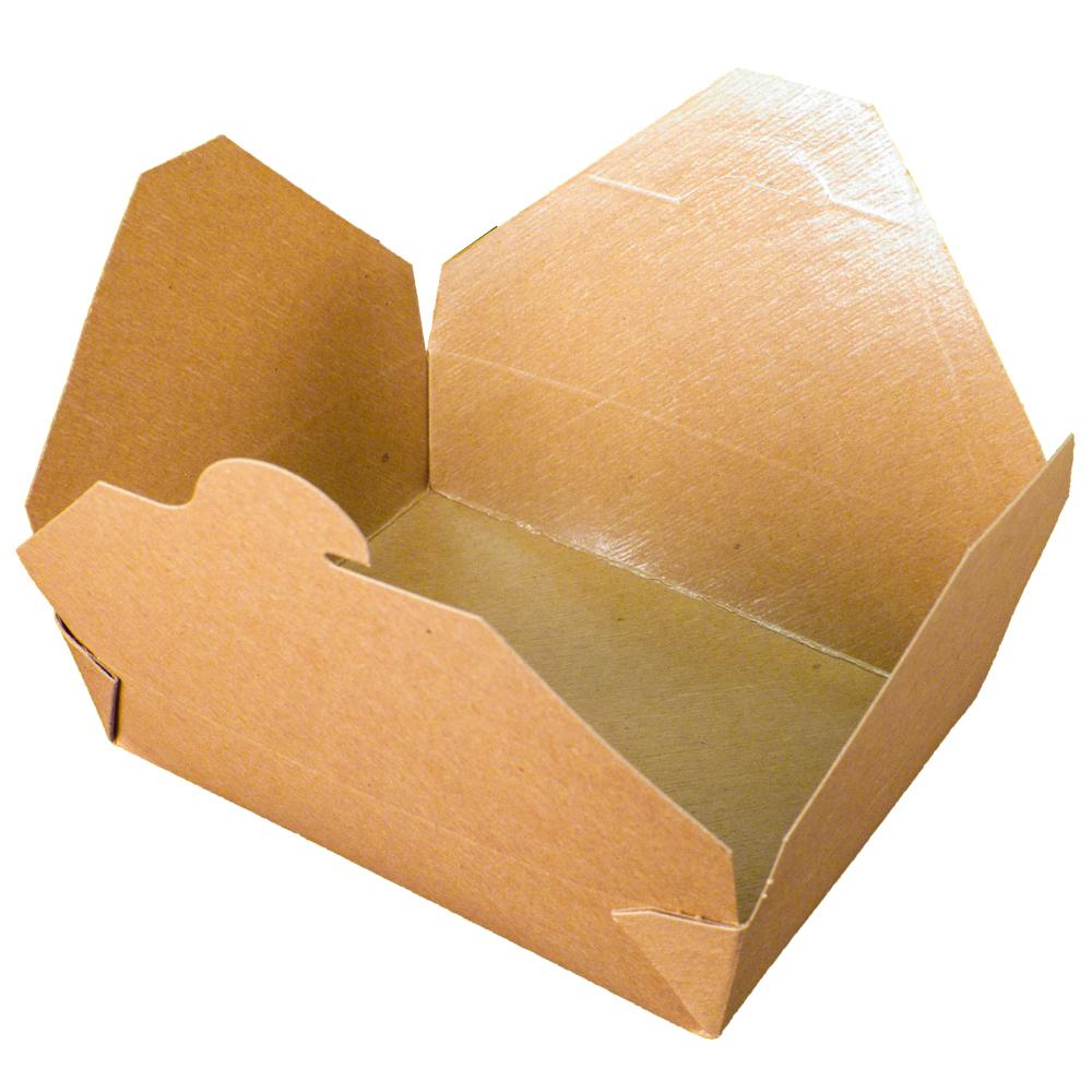 Bio-Plus Earth® #12 Take-Out Box 6.4375X5.1875X1.5 IN Paper Kraft Rectangle 240/Case