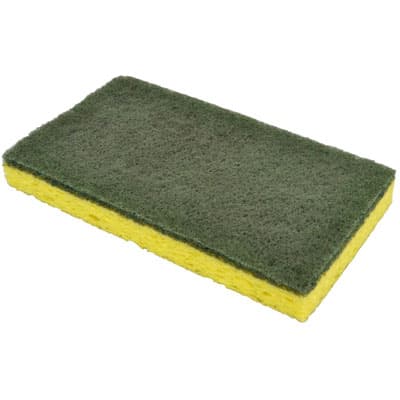 Scrub Sponge 6X3.38X0.75 IN Medium Duty Cellulose Yellow Green 20/Case