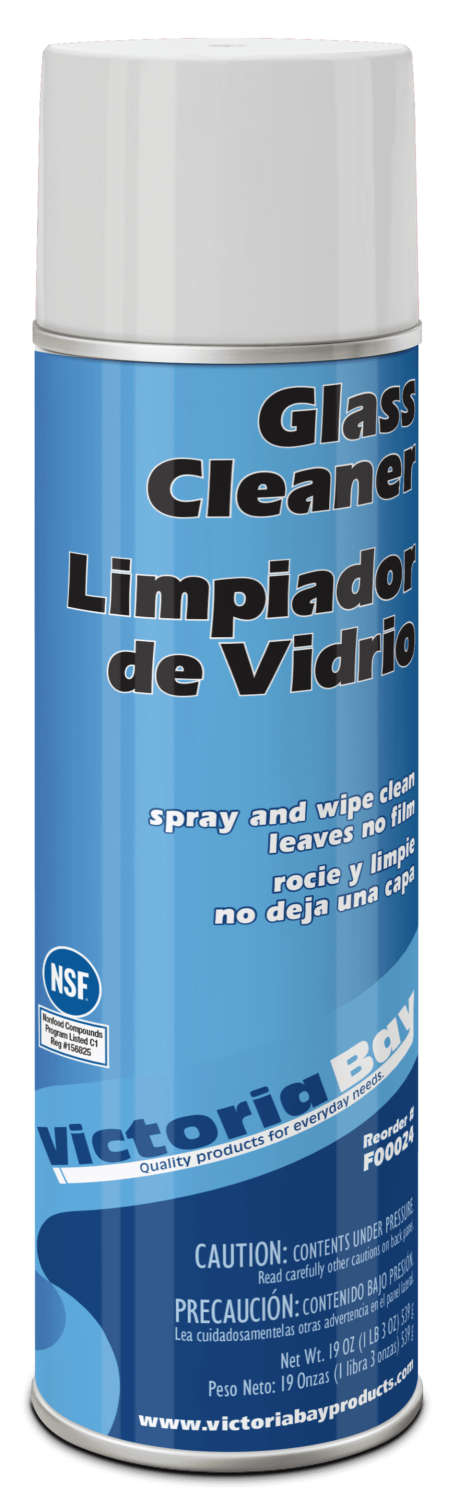 Victoria Bay Glass Cleaner Aerosol 19 FLOZ 12/Case