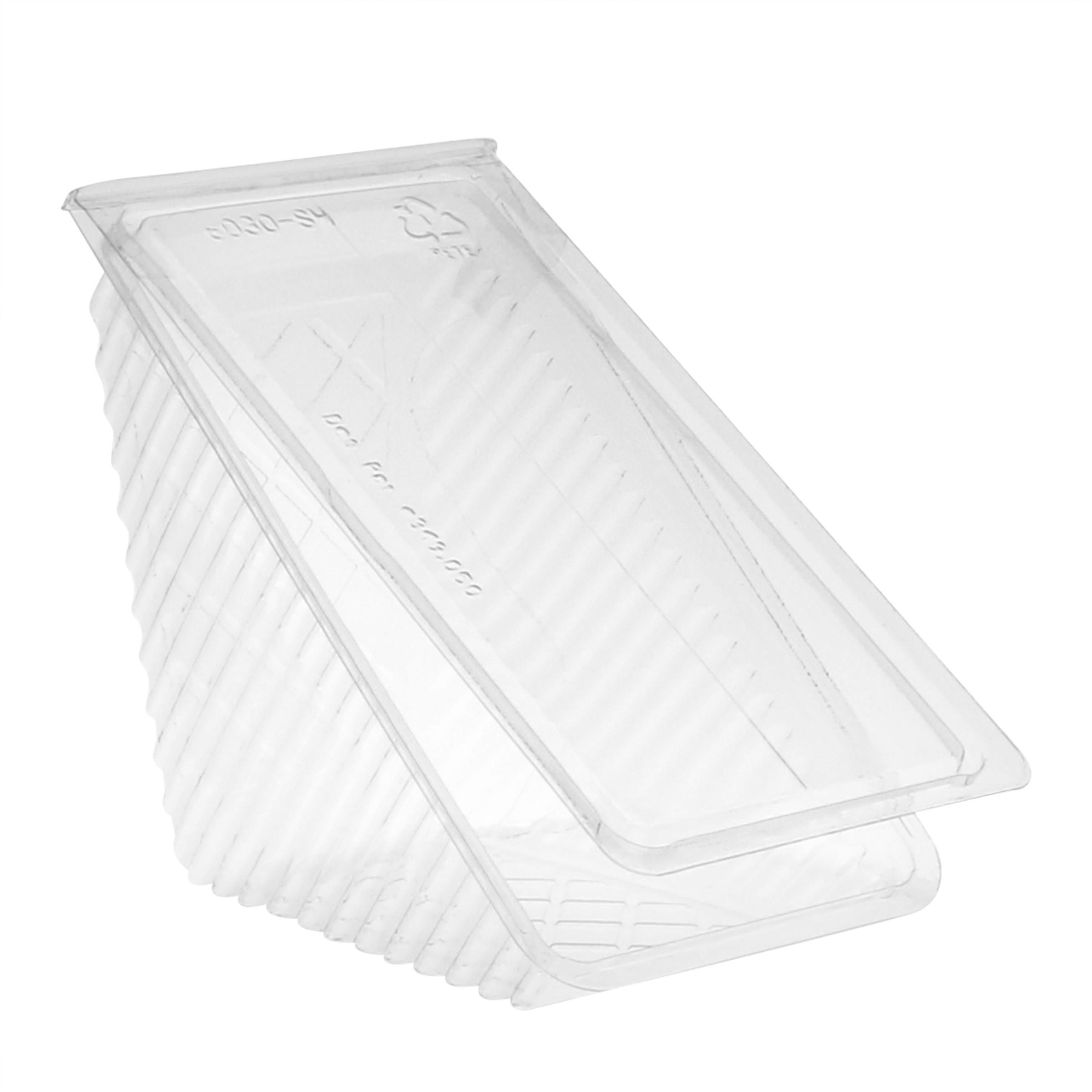 Sandwich Wedge Hinged With Flat Lid 6.5X3X3.25 IN PET Clear Triangle 255/Case