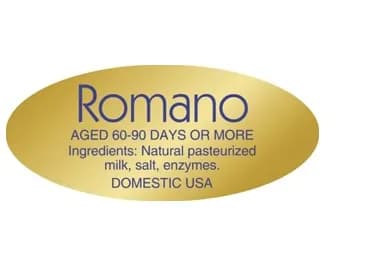 Romano/Pecorino Cheese Label Foil 500/Roll