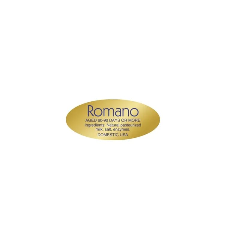 Romano/Pecorino Cheese Label Foil 500/Roll