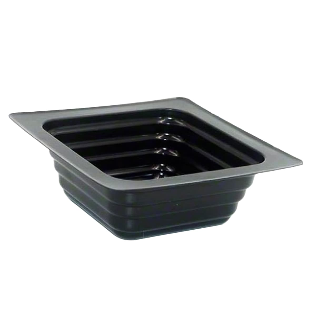 WNA Atrium Take-Out Container Base 3.48X3.48X1.3 IN OPS Black Square 2500/Case