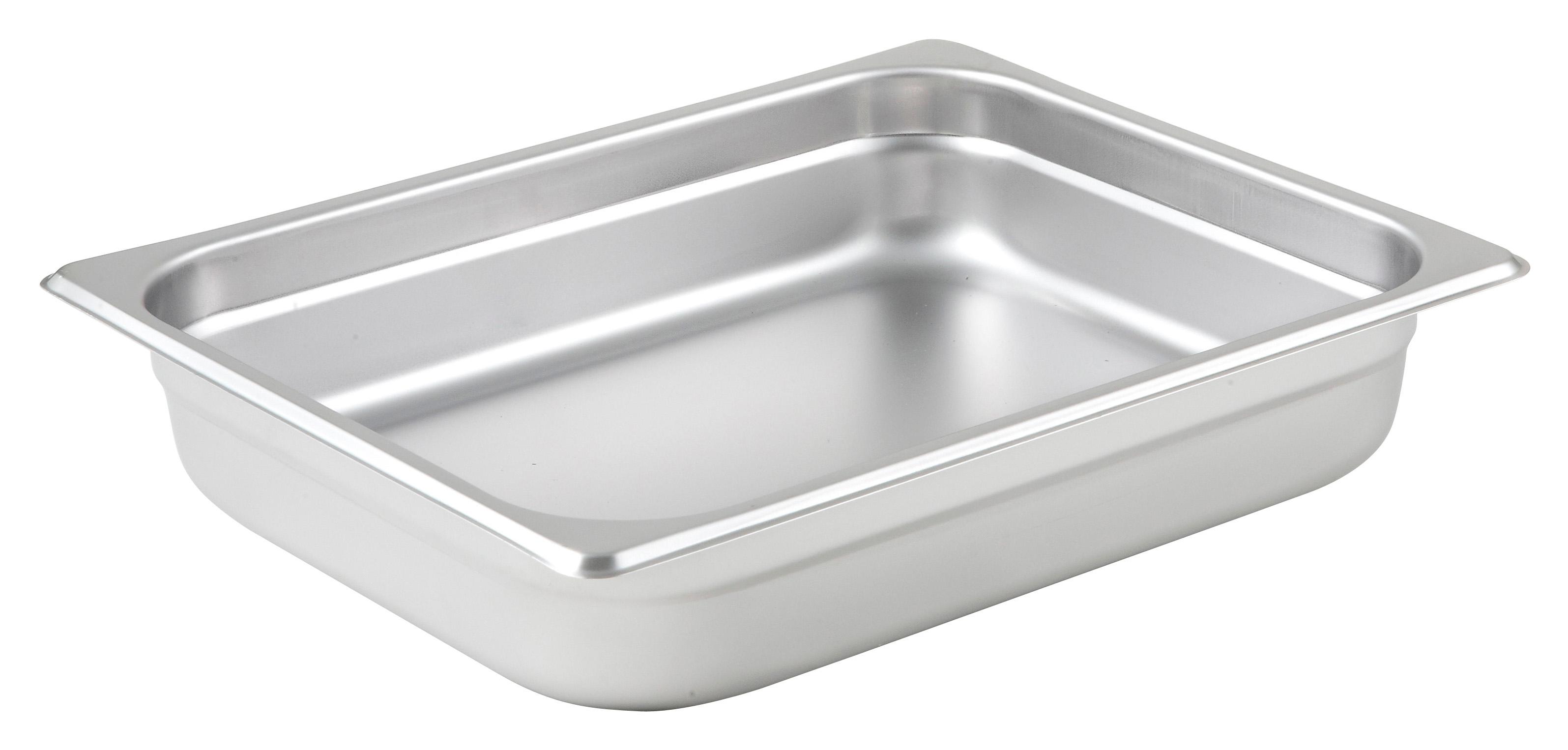 Steam Table Pan 1/2 Size 2.5 IN 18/8 Stainless Steel 1/Each