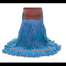 O-Cedar® Mop Head Medium (MED) Blue Synthetic Yarn 4PLY Loop End Launderable Shrinkless 5IN Headband 1/Each