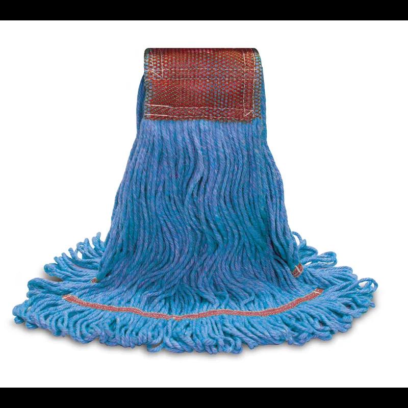 O-Cedar® Mop Head Medium (MED) Blue Synthetic Yarn 4PLY Loop End Launderable Shrinkless 5IN Headband 1/Each