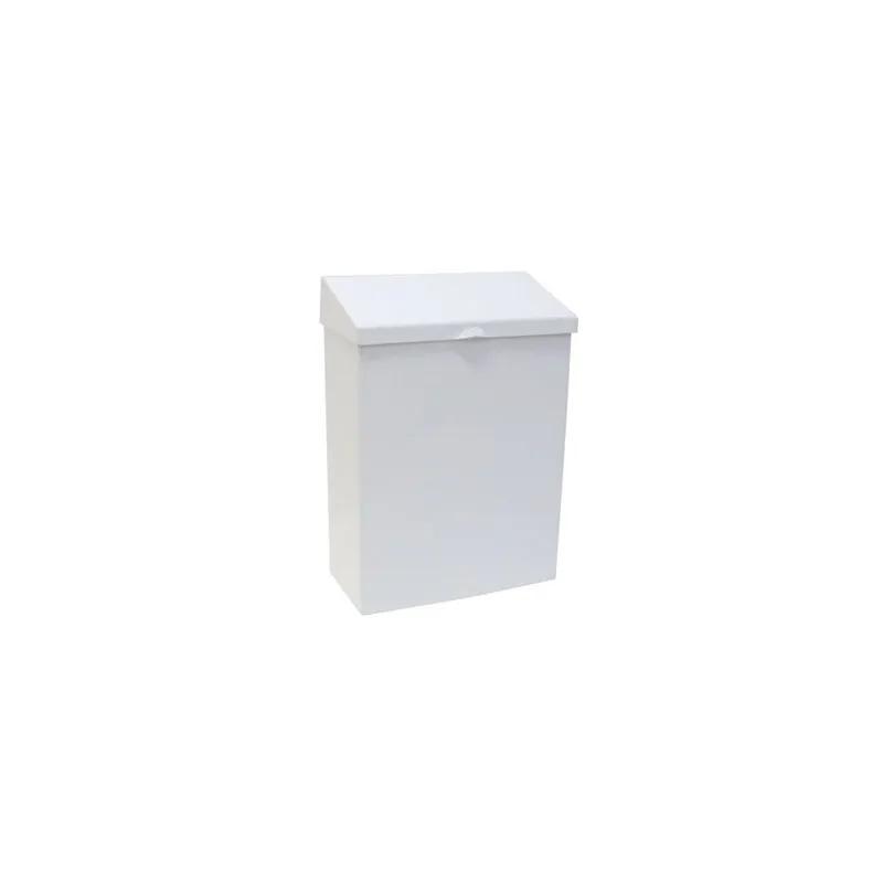 Menstrual Care Disposal Receptacle White Metal Surface Mount 1/Each